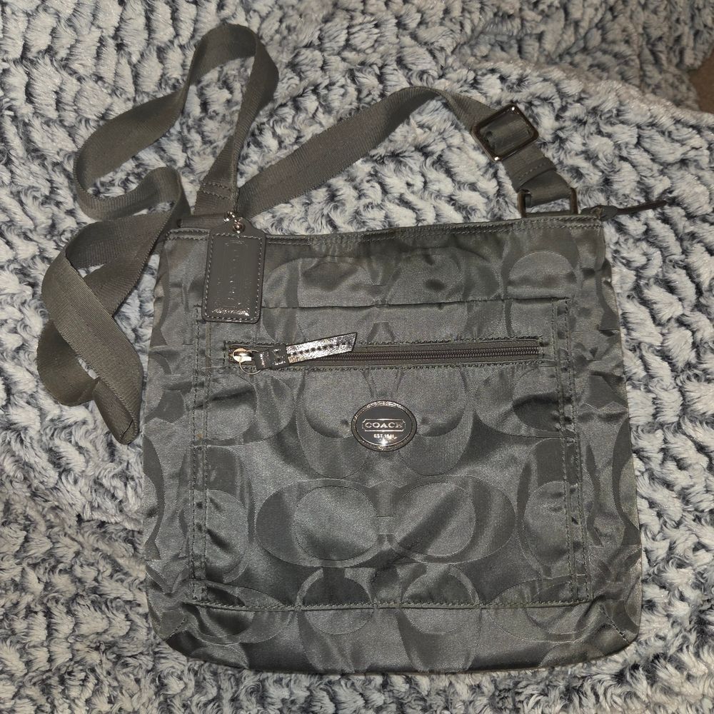Coach Charcoal Signature Crossbody Bag